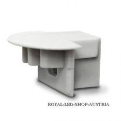 Endkappe für Profil "PDS4-K" silber, mit Kabeldurchführung