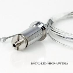 Deckenbaldachin inkl. Stahlseil L:1500mm chrom