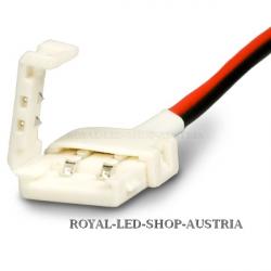 Flexband Clip-Kabelanschluss 2-polig, weiss für Breite 10mm