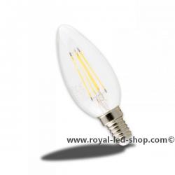 E14 LED Kerze, 4 Watt, klar, warmweiß, dimmbar, 