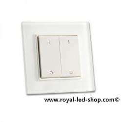 Sys-One 2 Zonen Wand-Controller mit Tasten, weiß mit Batteriebetrieb